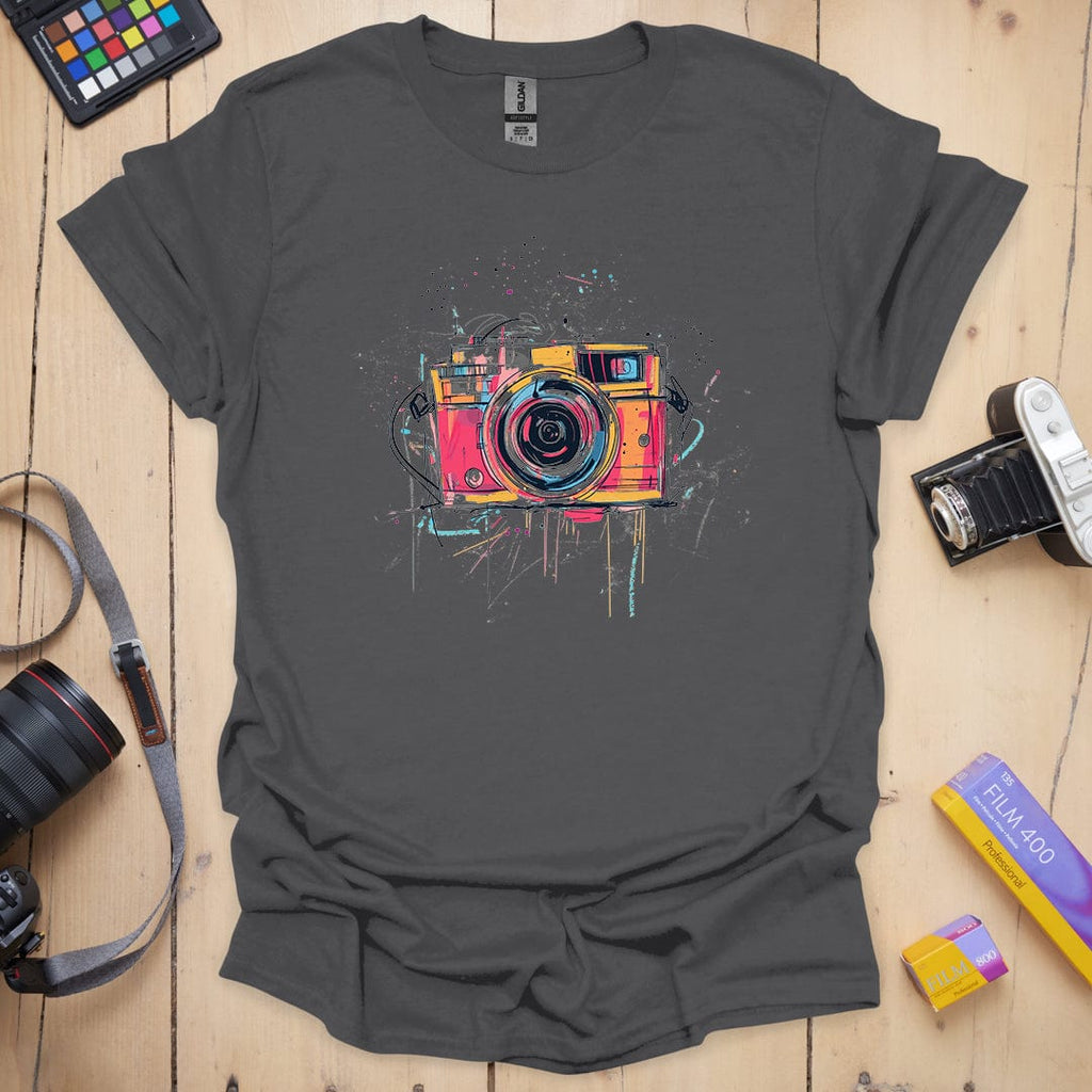 T-Shirt With Abstract Splash Art Graphic
