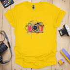 T-Shirt With Abstract Splash Art Graphic