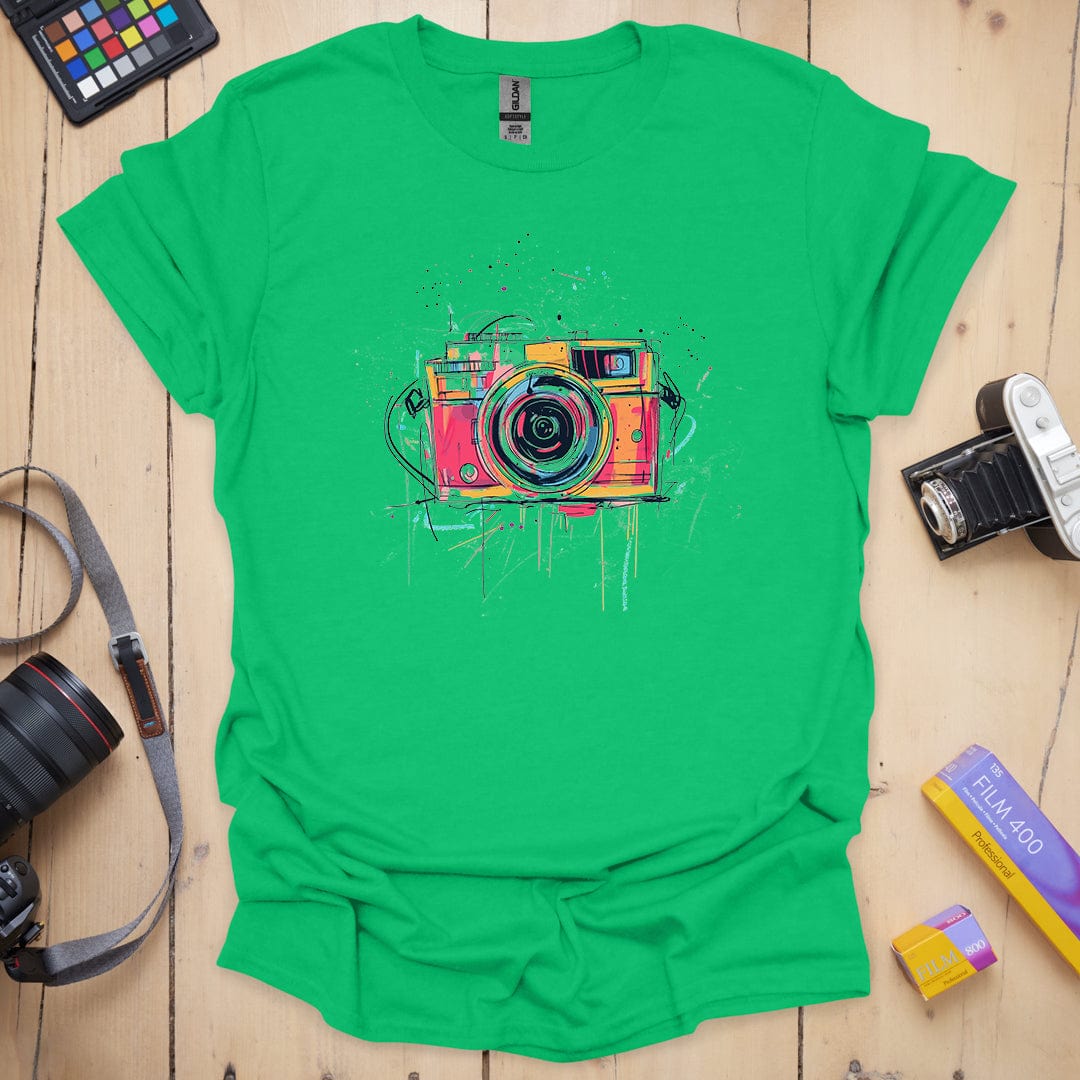 T-Shirt With Abstract Splash Art Graphic