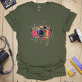 T-Shirt With Abstract Splash Art Graphic