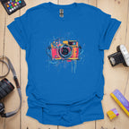 T-Shirt With Abstract Splash Art Graphic
