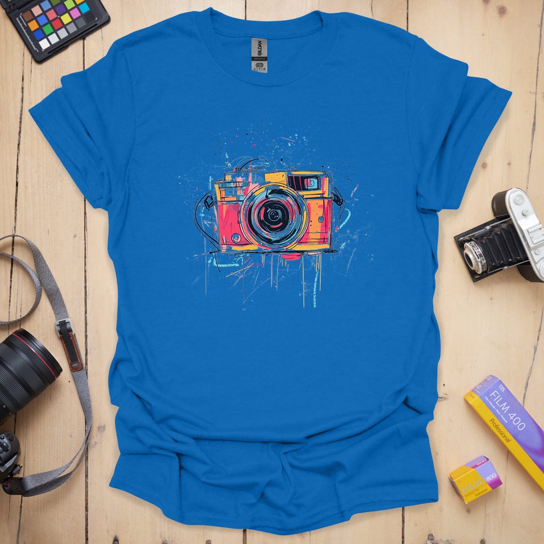 T-Shirt With Abstract Splash Art Graphic