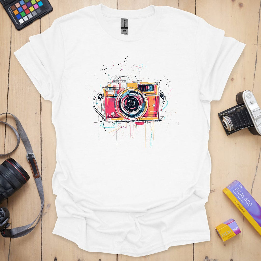 T-Shirt With Abstract Splash Art Graphic