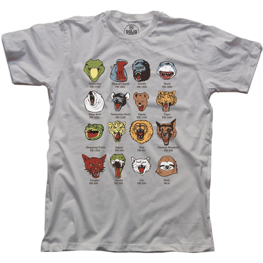 Men's Know-Your-Chomps Cool Graphic T-Shirt | Funny Animals Wild  Tee | Solid Threads