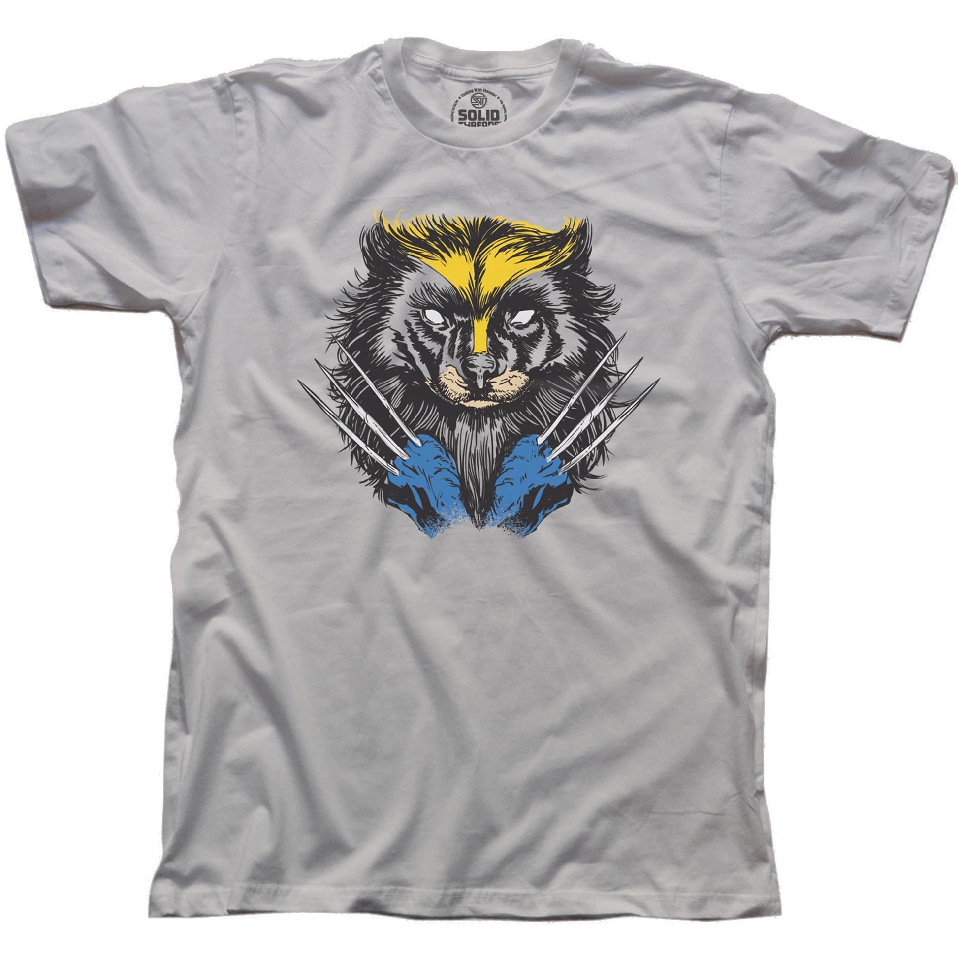 Men's Wolverine Funny Graphic T-Shirt | Cool X-Men Comics  Tee | Solid Threads