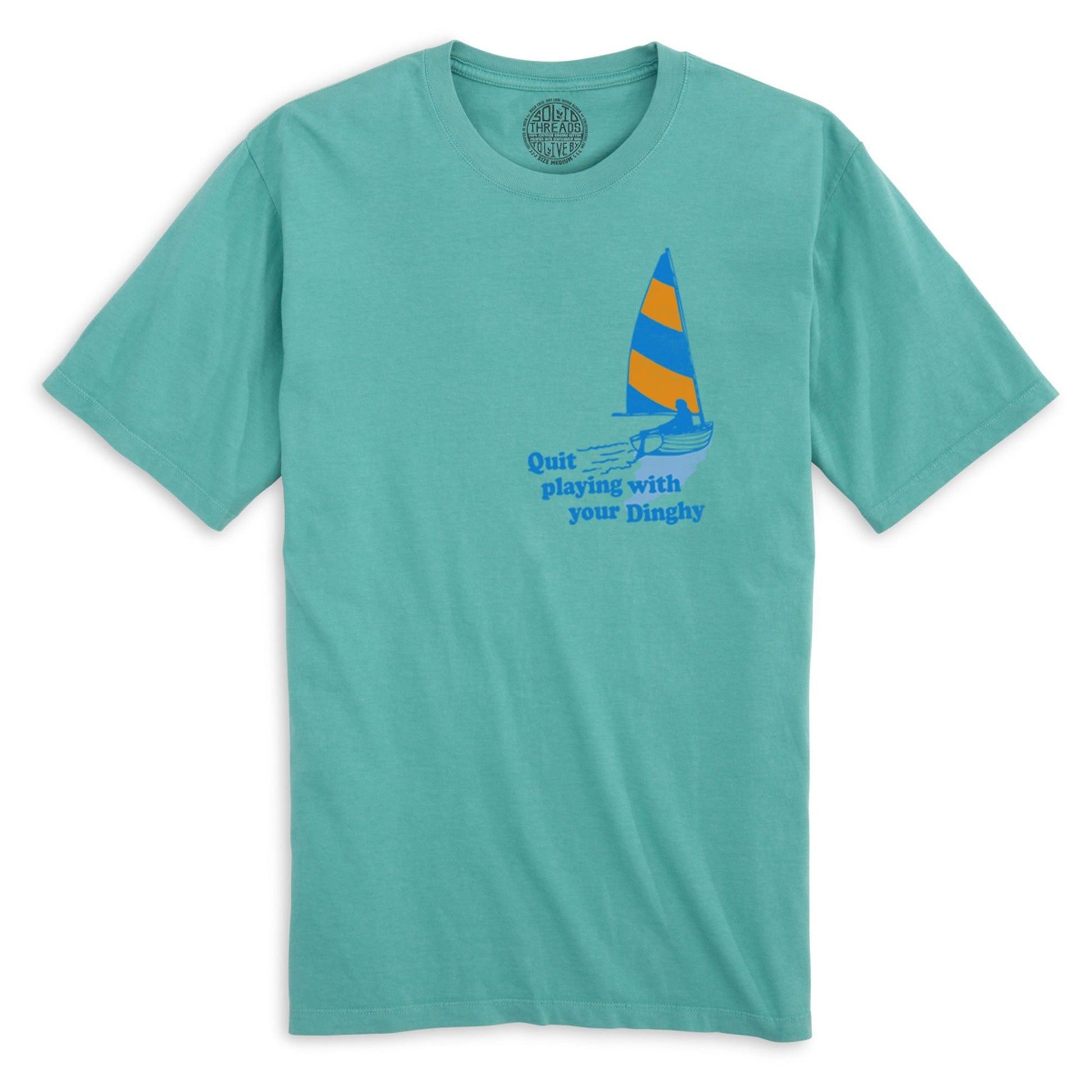 Quit Playing With Your Dinghy Vintage Organic Cotton T-shirt | Funny Sailing   Tee | Solid Threads