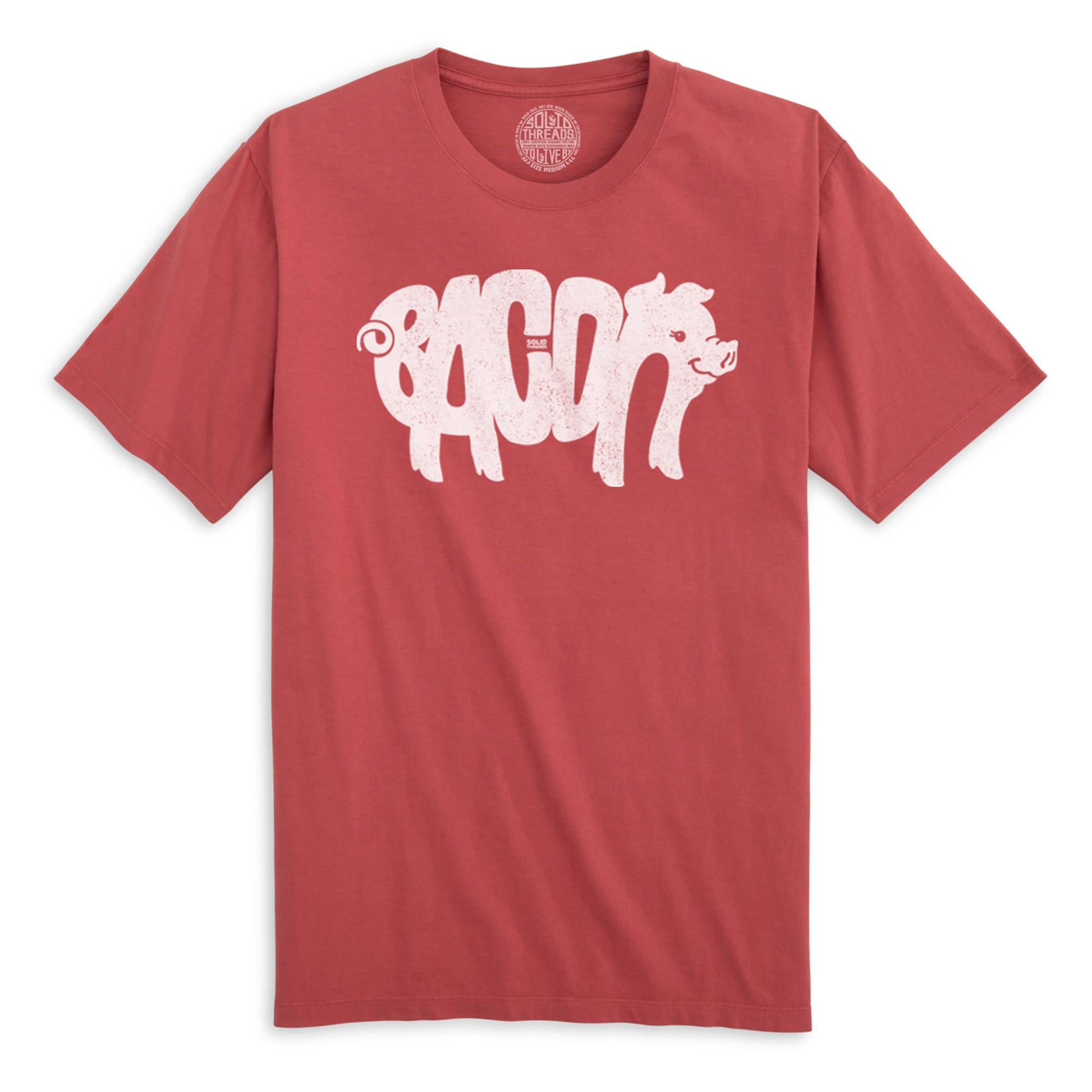 Bacon Vintage Organic Cotton T-shirt | Funny Foodie   Tee | Solid Threads