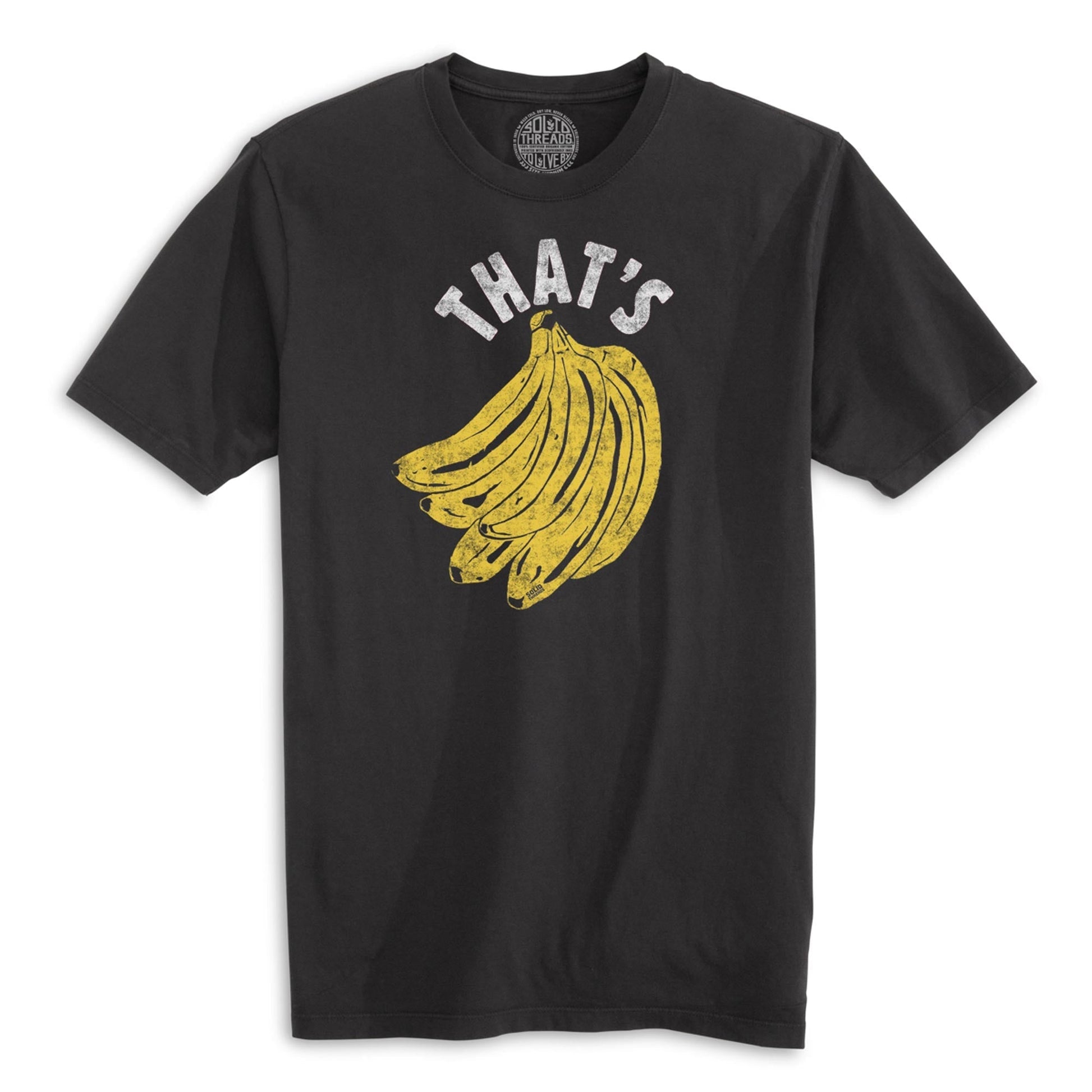 That's Bananas Vintage Organic Cotton T-shirt | Funny Fruit   Tee | Solid Threads