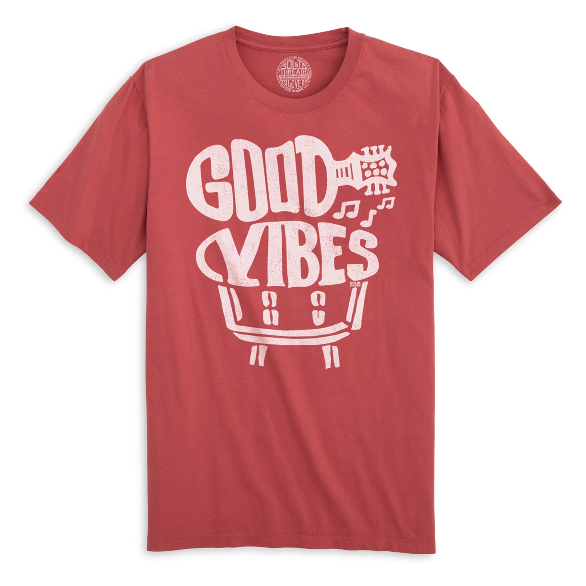 Good Vibes Cool Organic Cotton T-shirt | Vintage Music Festival  Tee | Solid Threads