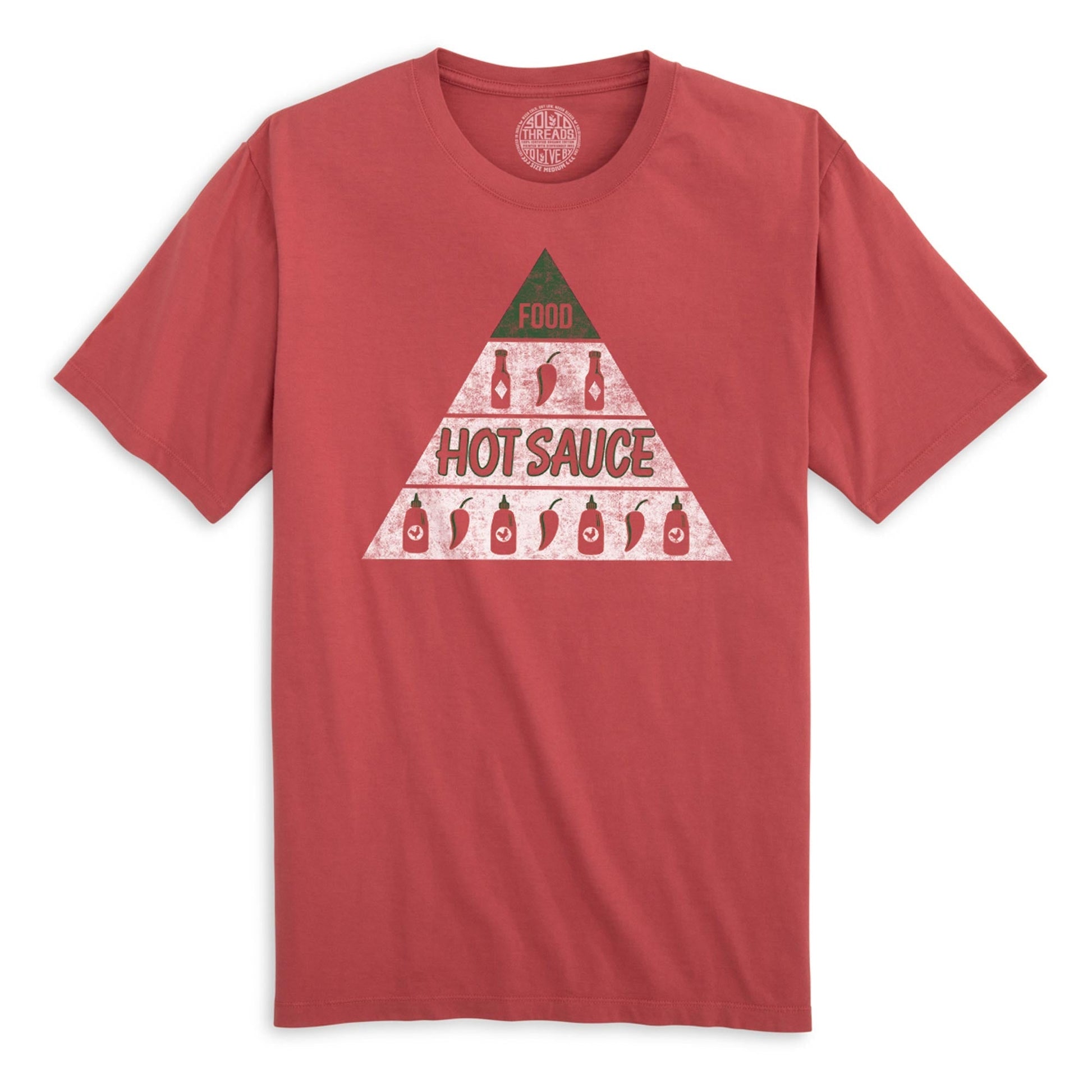 Hot Sauce Vintage Organic Cotton T-shirt | Cool Sriracha   Tee | Solid Threads