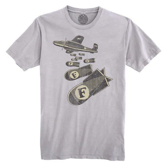 F Bombs Funny Organic Cotton T-shirt | Vintage Swearing Pun Tee | Solid Threads