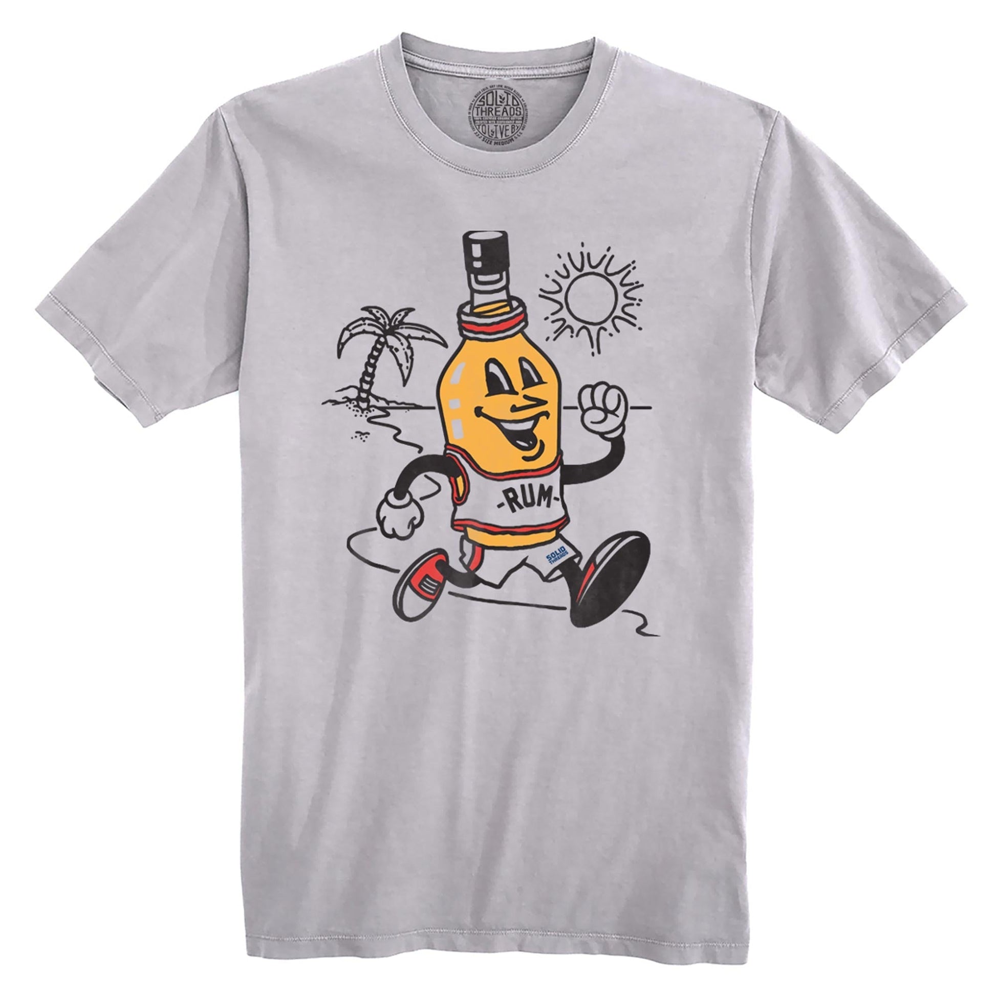 Rum Runner Vintage Organic Cotton T-shirt | Funny Drinking Pun  Tee | Solid Threads