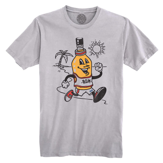 Rum Runner Vintage Organic Cotton T-shirt | Funny Drinking Pun  Tee | Solid Threads