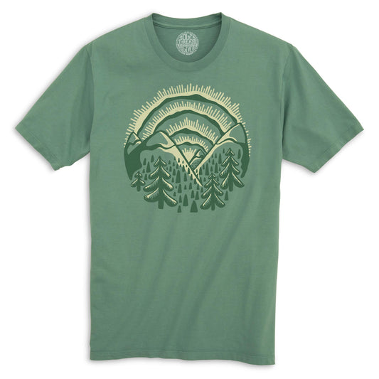 Sunset | Design By Dylan Fant Vintage Organic Cotton T-shirt | Cool Nature Mountains Tee | Solid Threads