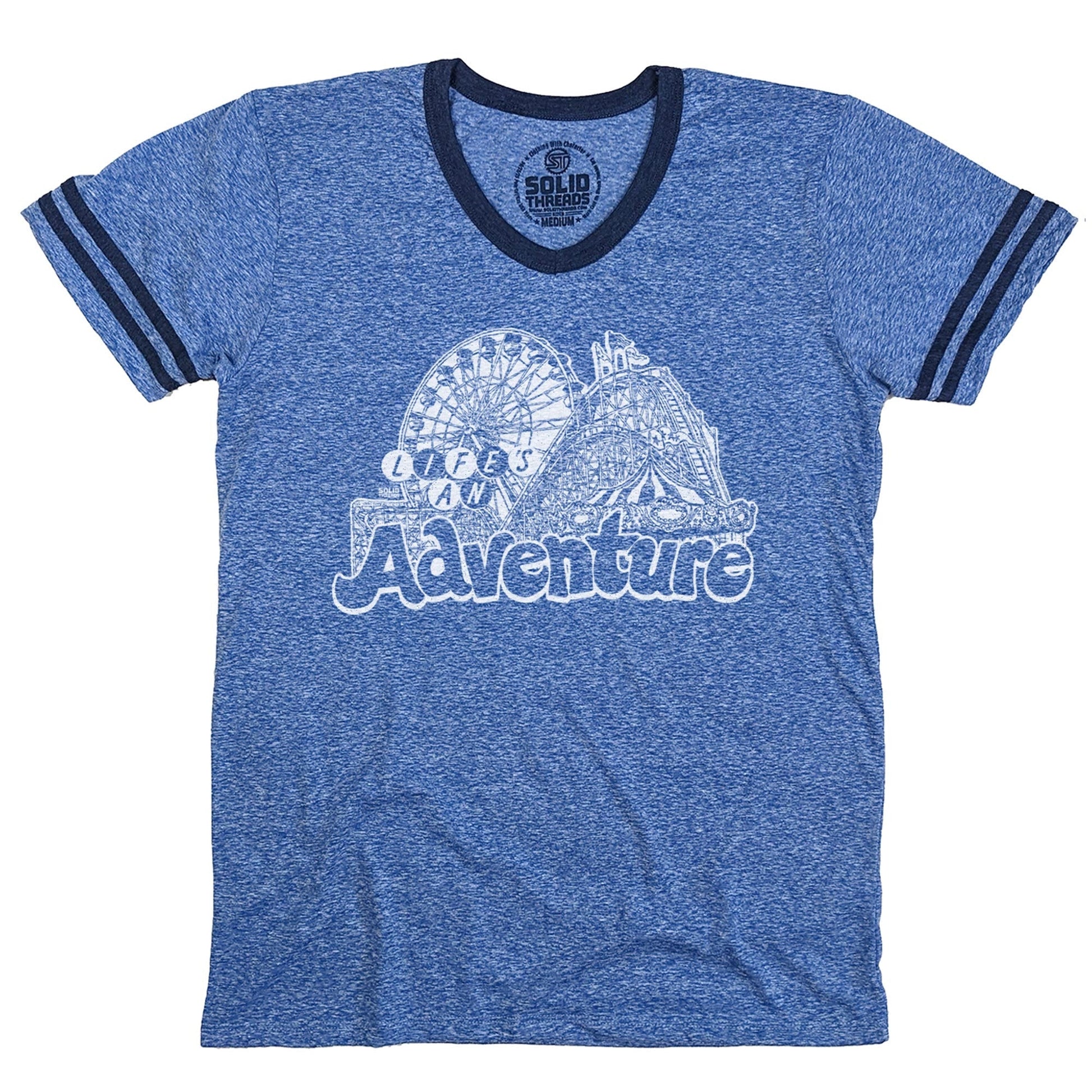Life's An Adventure Vintage V-neck T-shirt | SOLID THREADS