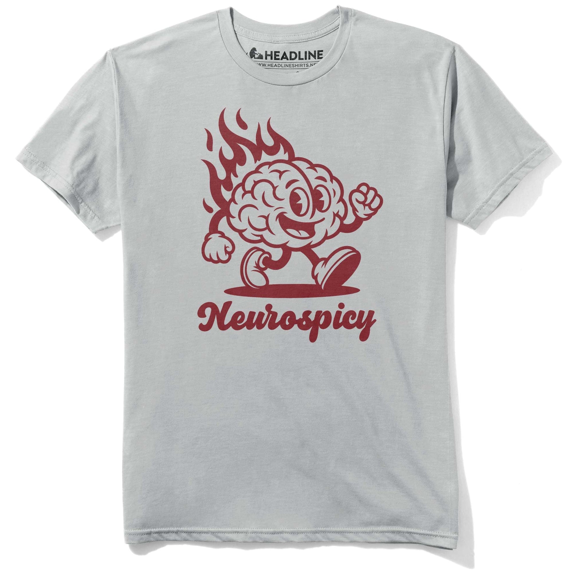 Men's Neurospicy Funny Graphic T-Shirt | Designer Brain Mental Health Tee | Solid Threads