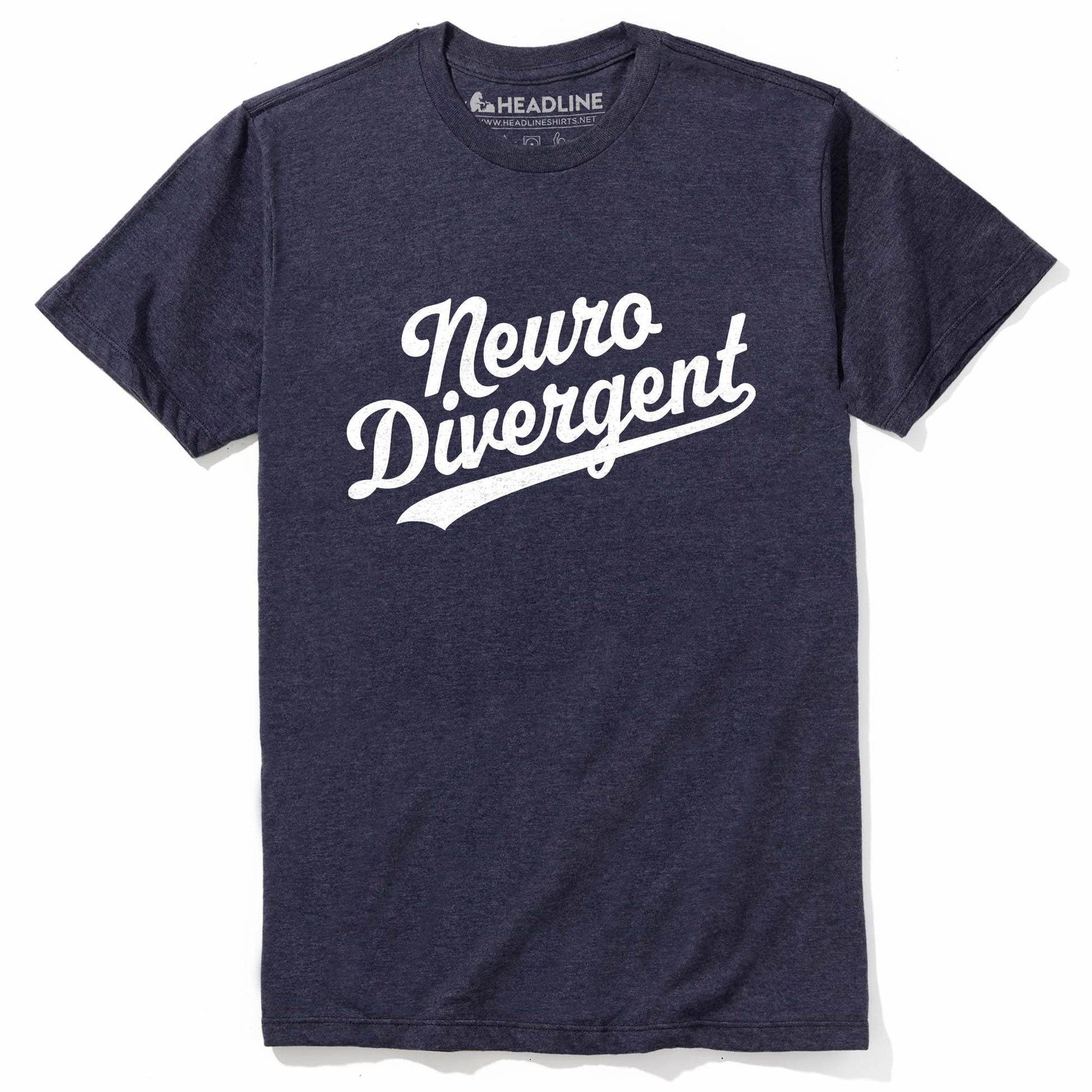 Men's Neurodivergent Cool Graphic T-Shirt | Designer Mental Health Team Tee | Solid Threads