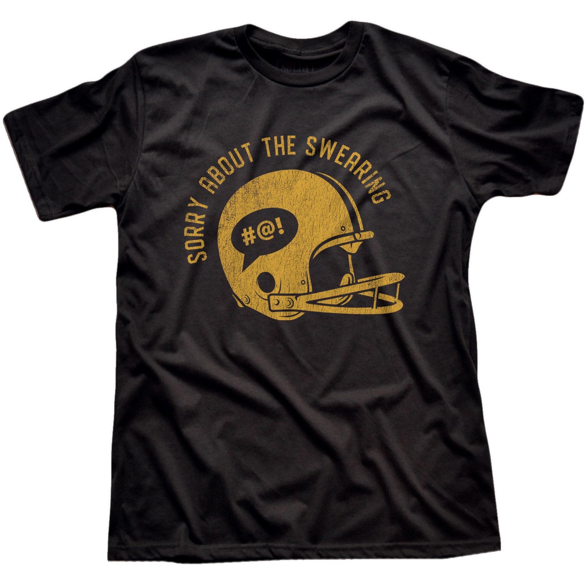 Men's Sorry About The Swearing Cool Signature T-Shirt in Black - Fit Attributes