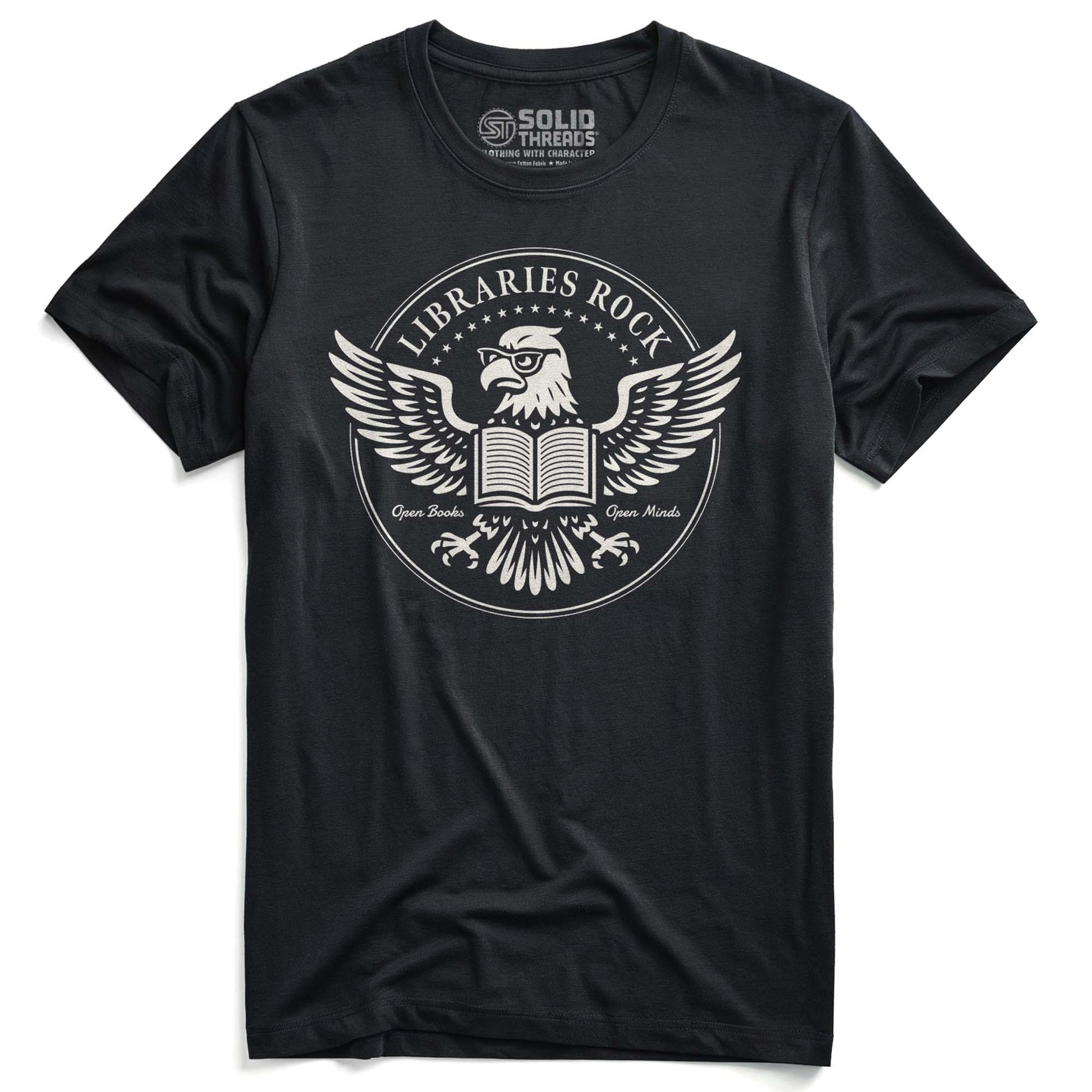 Men's Libraries Rock Cool Signature T-Shirt in Black - Front View