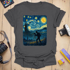 T-Shirt With Starry Sky Art for Night Photography Fans