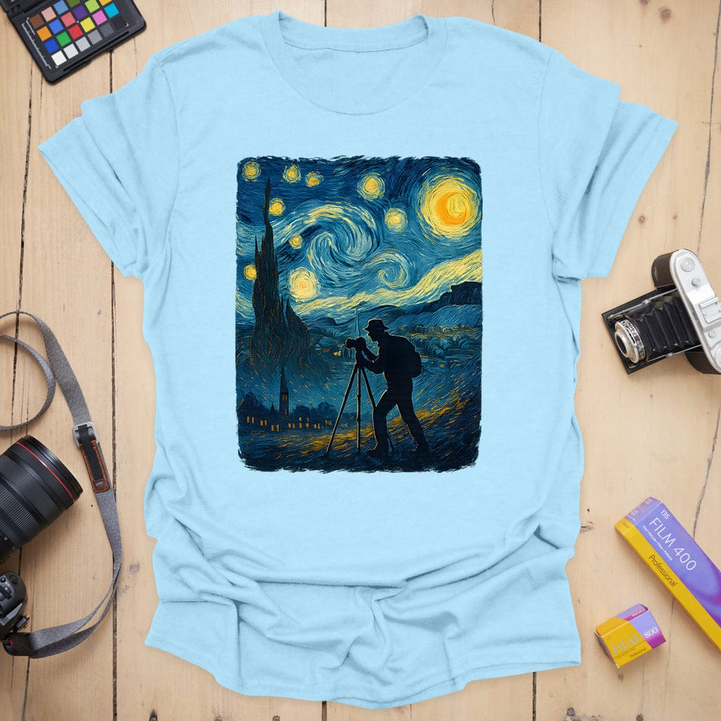 T-Shirt With Starry Sky Art for Night Photography Fans