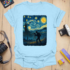 T-Shirt With Starry Sky Art for Night Photography Fans