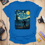 T-Shirt With Starry Sky Art for Night Photography Fans