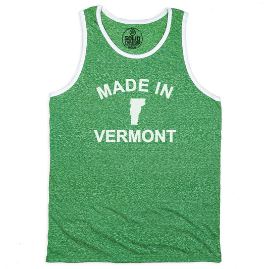 Men's Made in Vermont Vintage Graphic Tank Top | Green Mountain State T-Shirt | Solid Threads