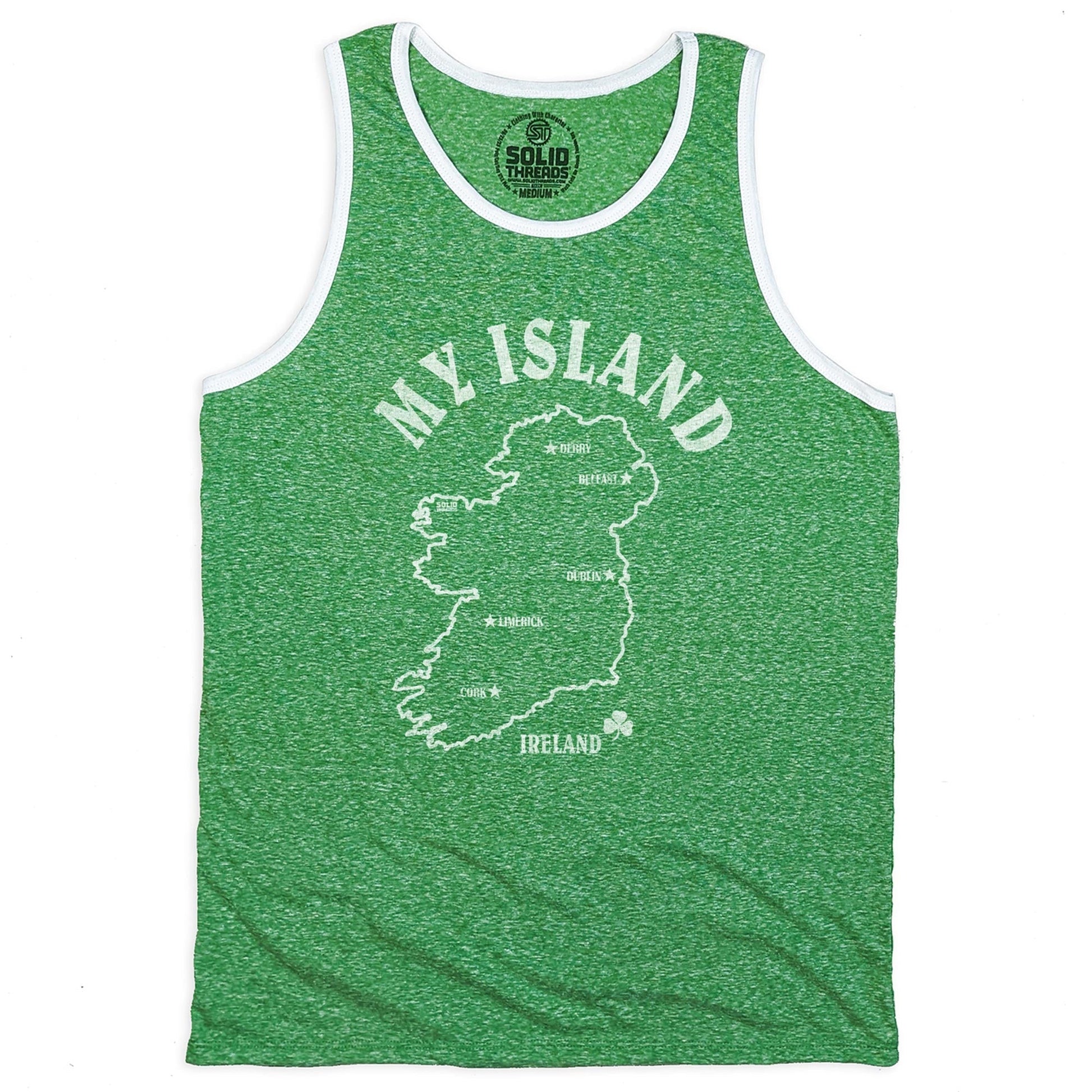 Vintage My Island Graphic Ringer Tank Top | Cool Ireland T-Shirt