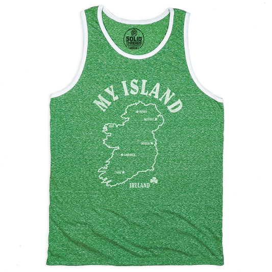 Vintage My Island Graphic Ringer Tank Top | Cool Ireland T-Shirt