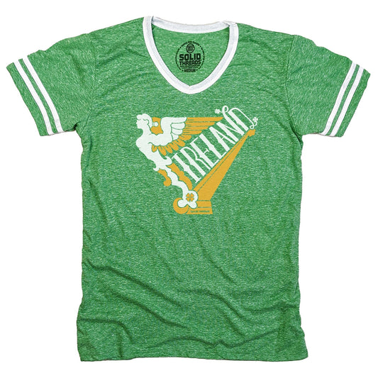 Ireland Harp Ringer V-Neck Tee