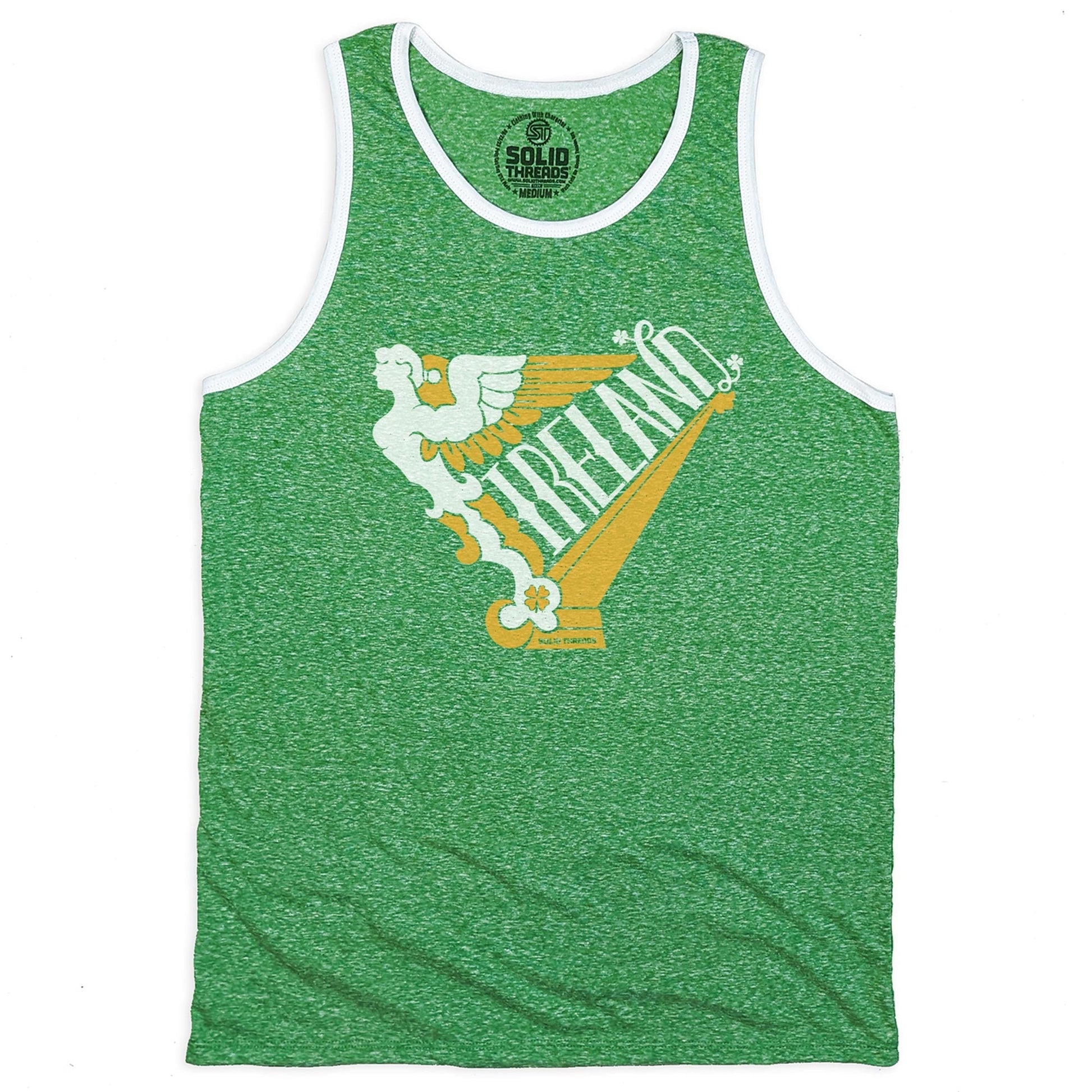 Men's Vintage Ireland Harp Graphic Tank Top | Retro St. Paddy's T-shirt