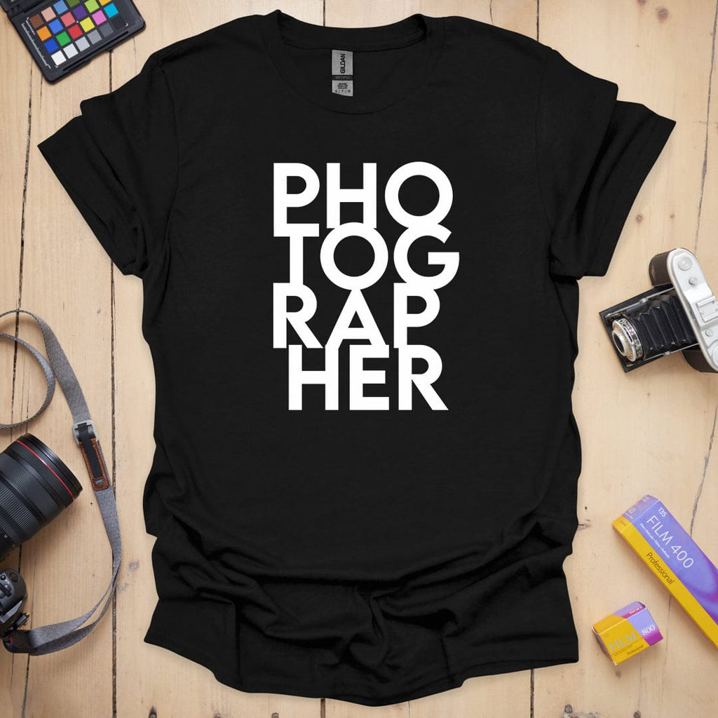T-Shirt With Stacked Photographer Pride Design