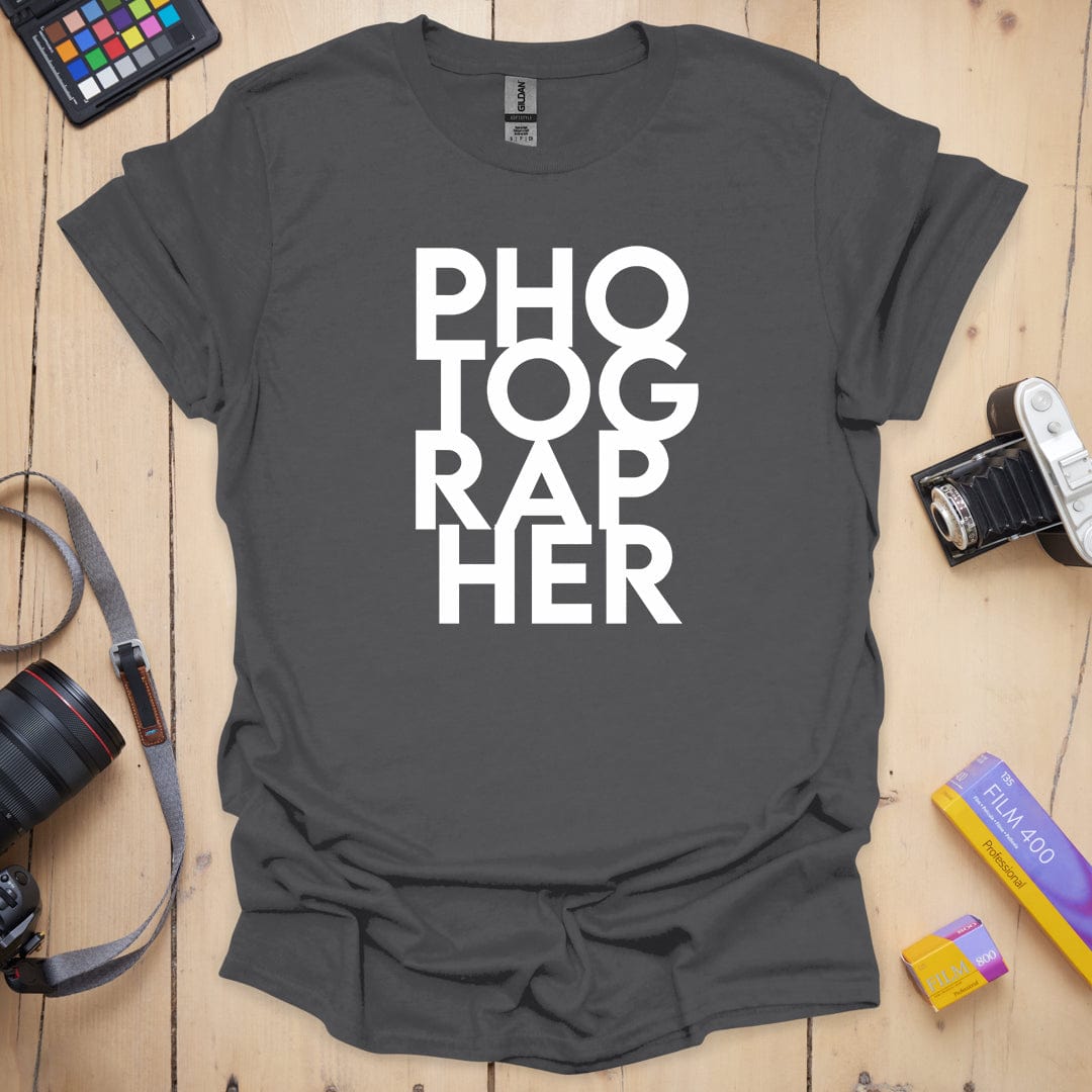 T-Shirt With Stacked Photographer Pride Design