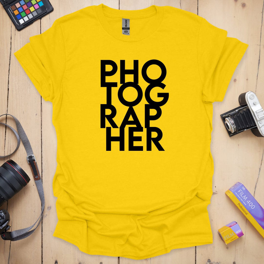 T-Shirt With Stacked Photographer Pride Design