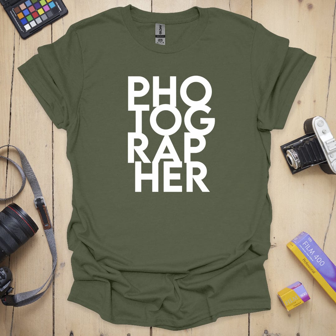 T-Shirt With Stacked Photographer Pride Design
