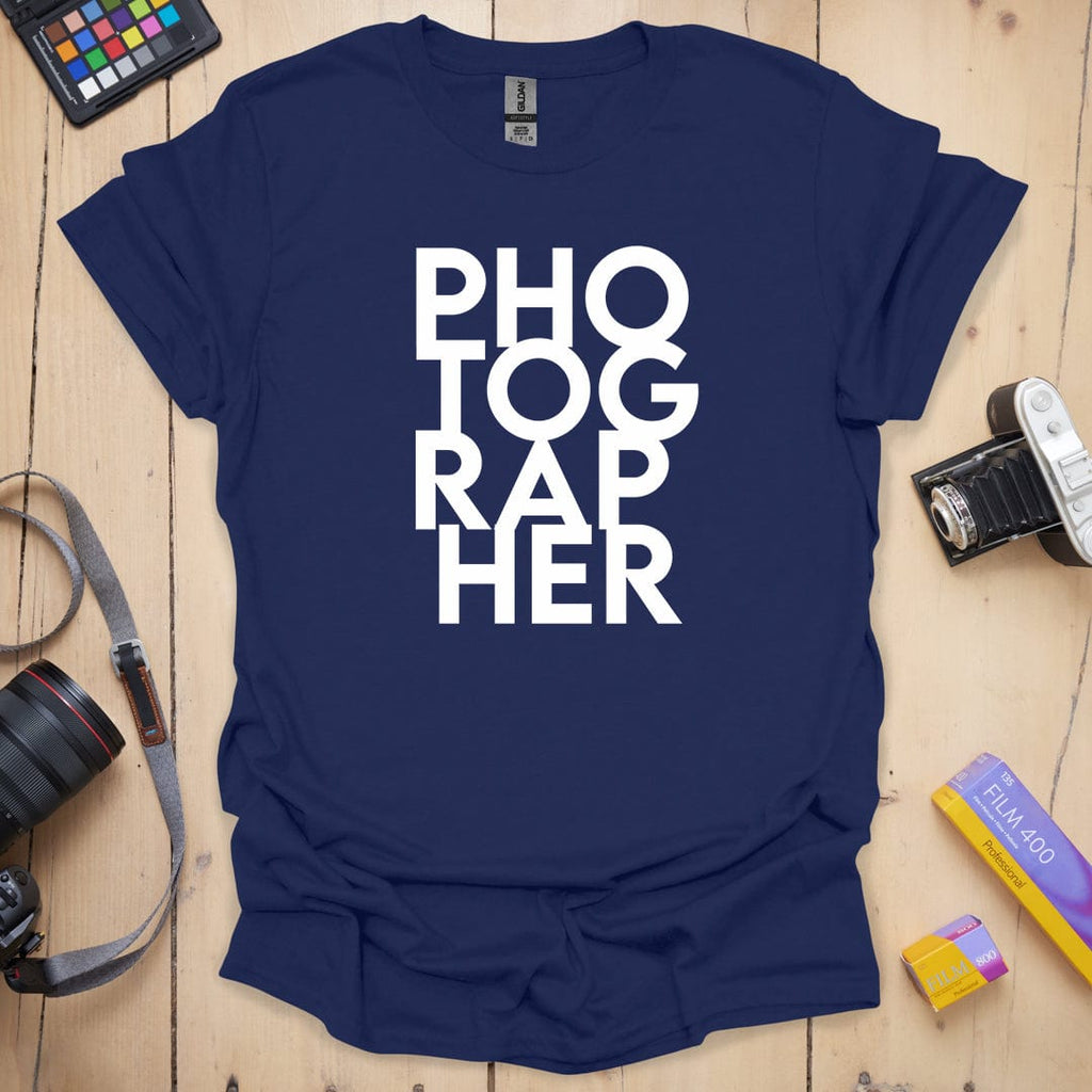 T-Shirt With Stacked Photographer Pride Design