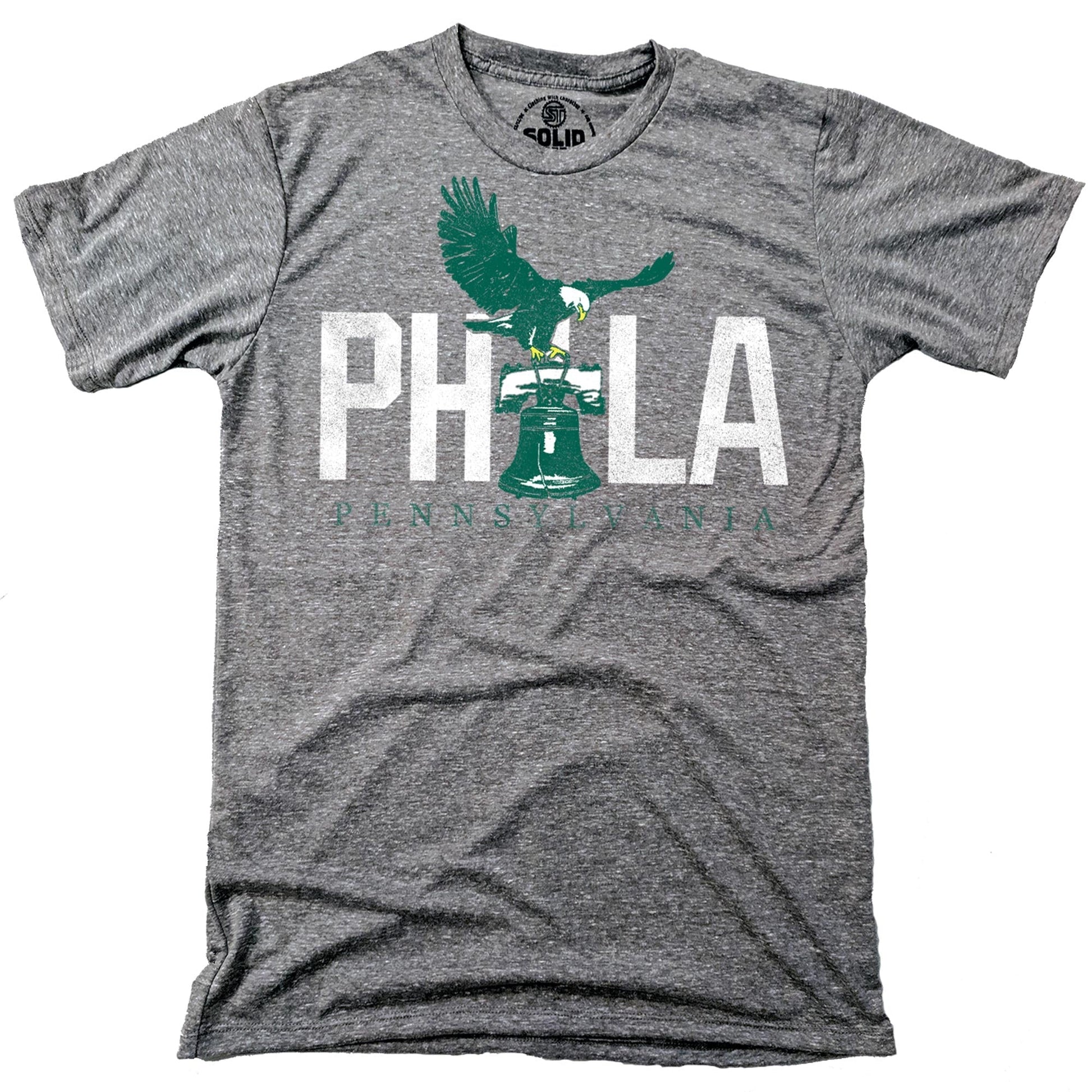 Men's Philly Eagle Cool Graphic T-Shirt | Vintage PA Liberty  Tee | Solid Threads