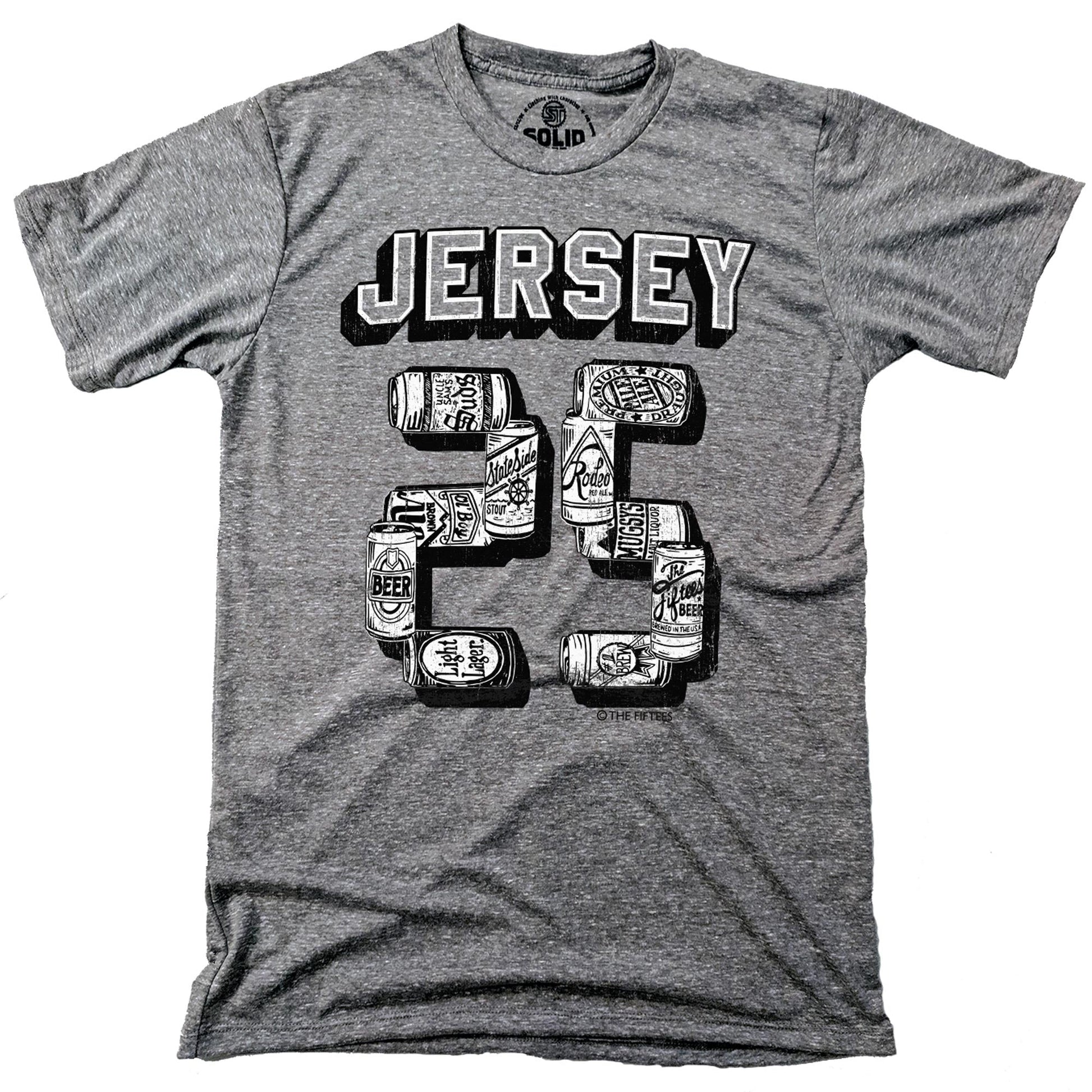 Men's Nj Beer Cans Funny Graphic T-Shirt | Vintage New Jersey Beer  Tee | Solid Threads