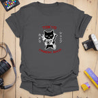 T-Shirt With Retro Tokyo Cat And Camera Print