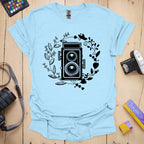 T-Shirt With Twin Lens Reflex Camera Design