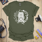 T-Shirt With Twin Lens Reflex Camera Design