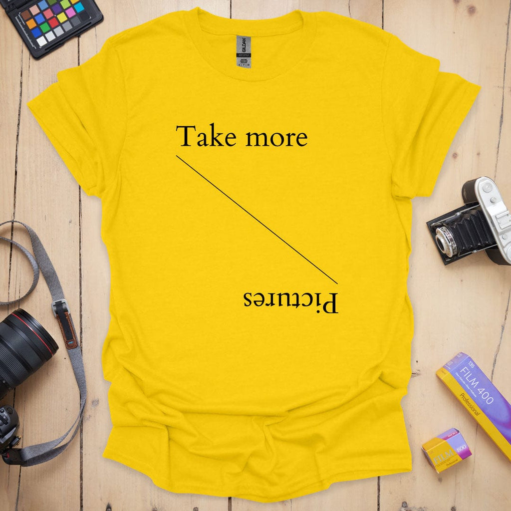 T-Shirt With Typographic Take More Pictures Design