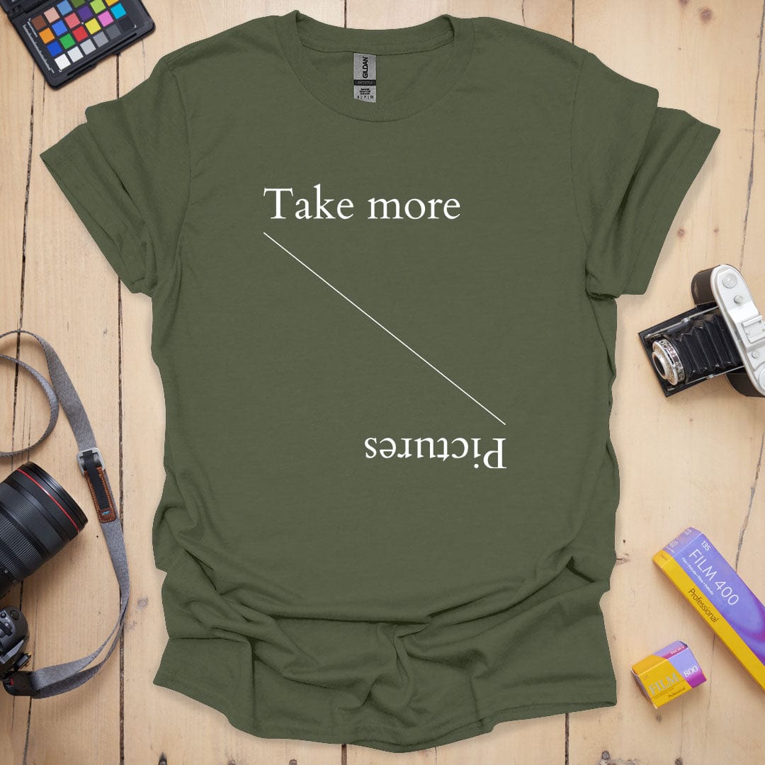 T-Shirt With Typographic Take More Pictures Design