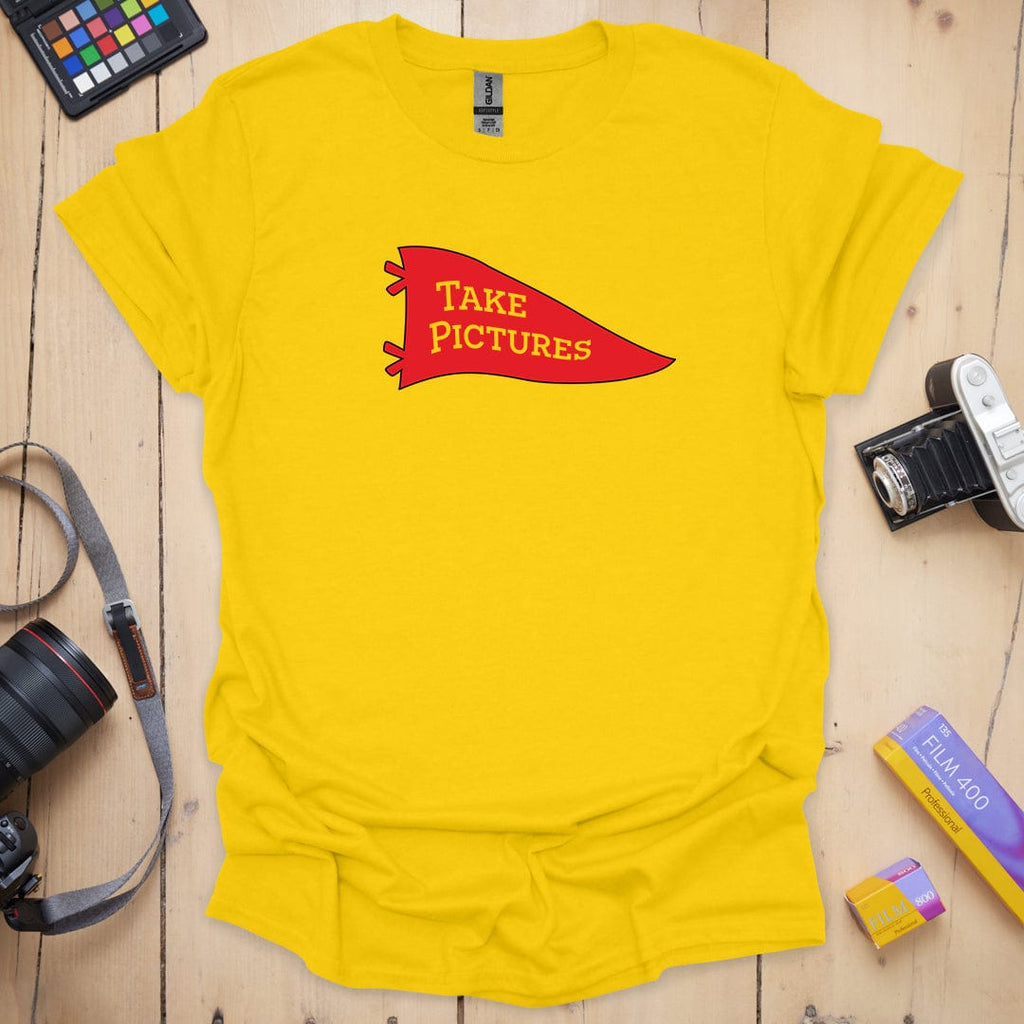 T-Shirt With Collegiate Take Pictures Graphic