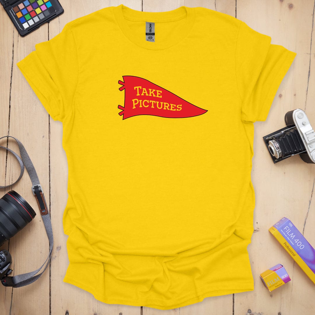 T-Shirt With Collegiate Take Pictures Graphic