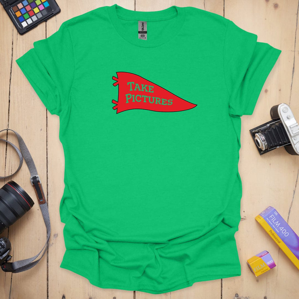 T-Shirt With Collegiate Take Pictures Graphic