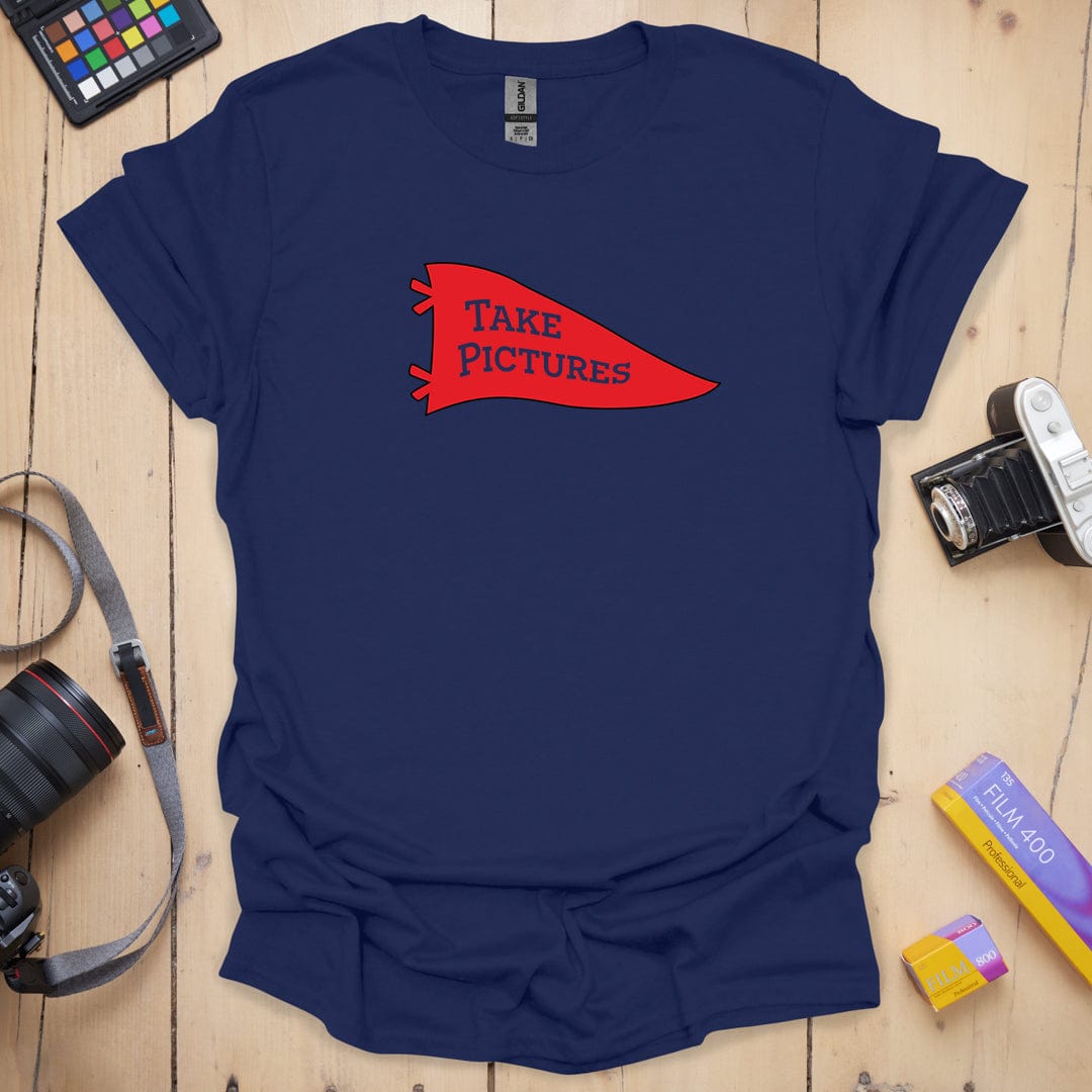 T-Shirt With Collegiate Take Pictures Graphic