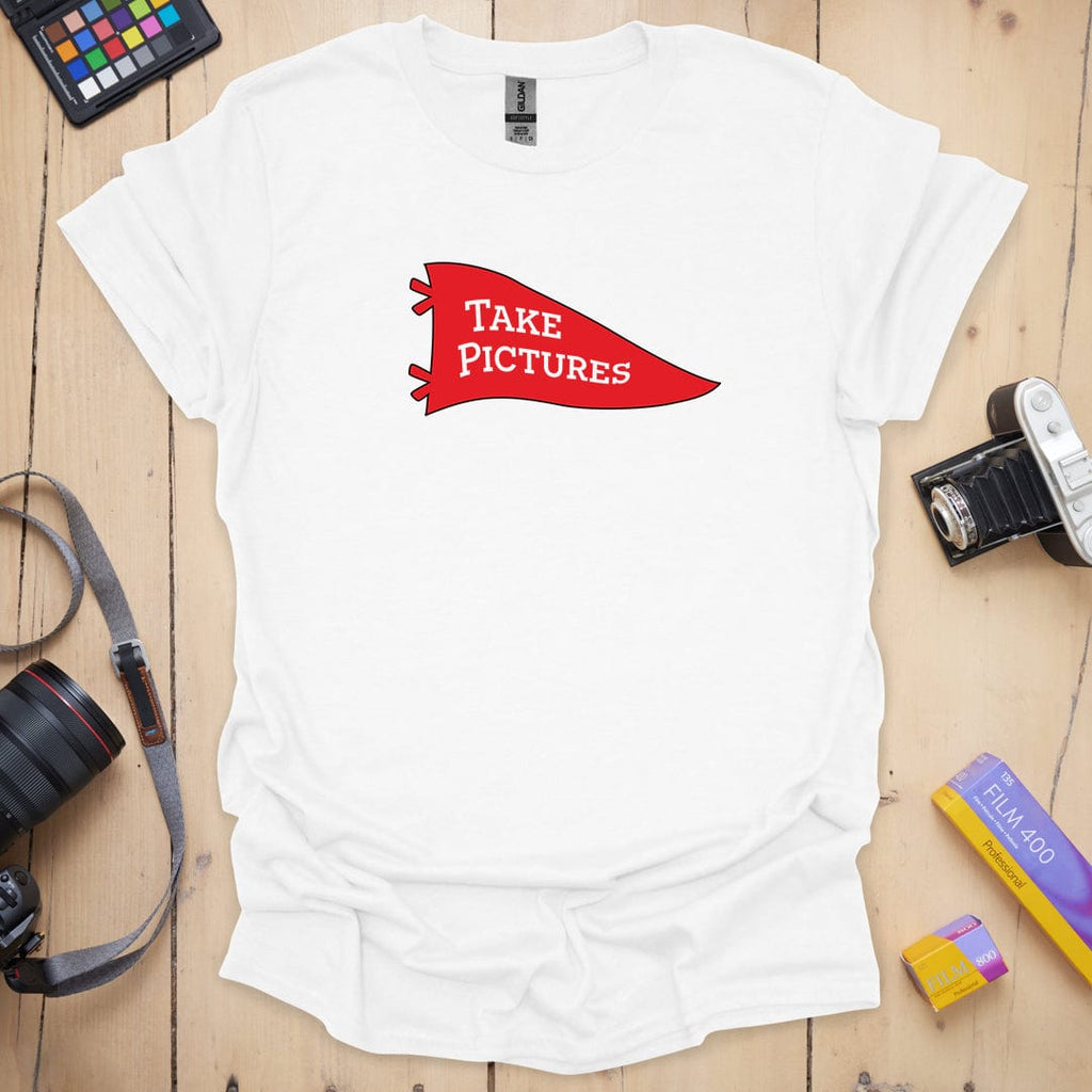 T-Shirt With Collegiate Take Pictures Graphic