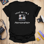 T-Shirt With Retro Camera Graphic and Photographer Humor